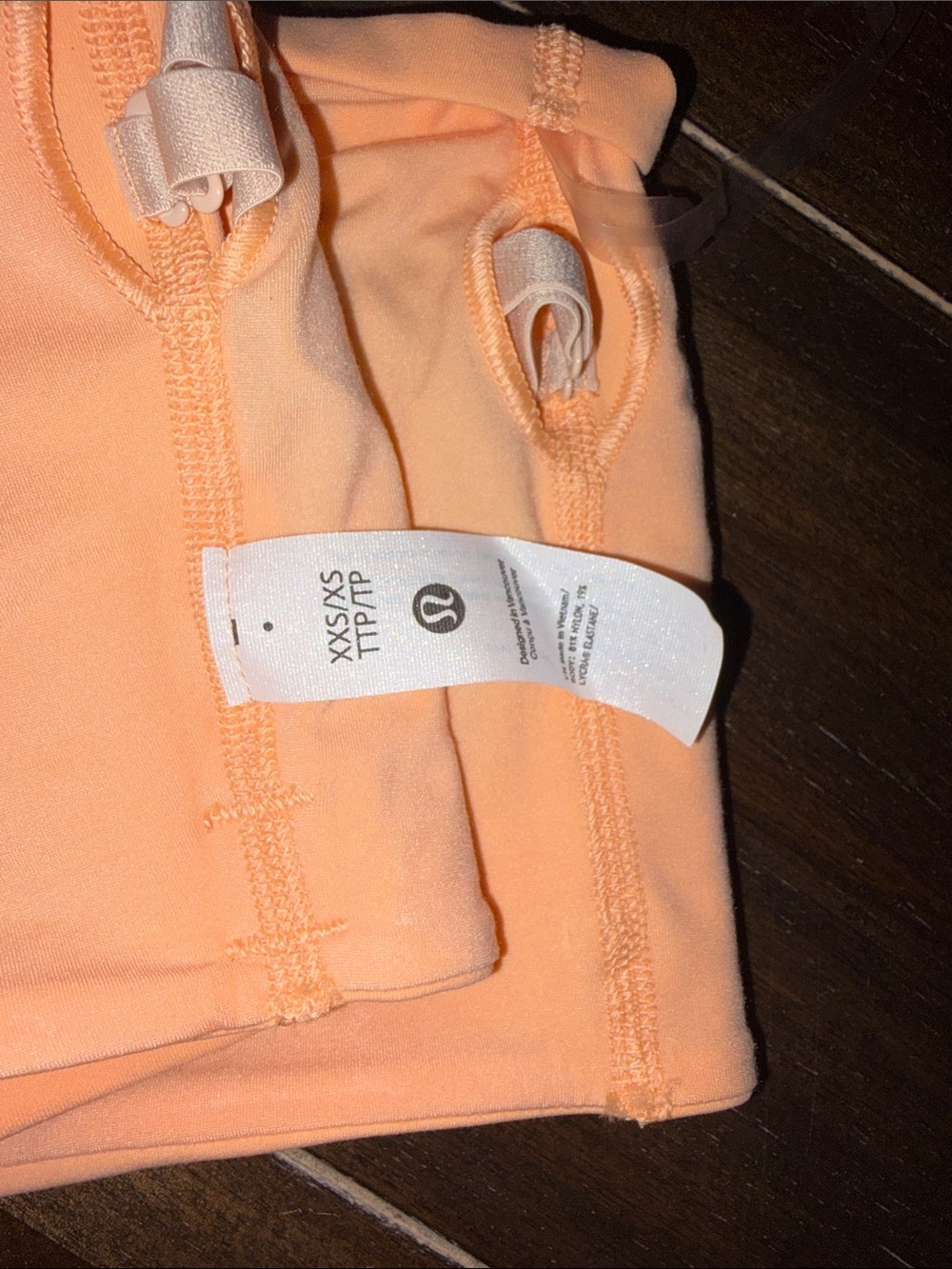 Lululemon Bend This V and Racer Sports Bra NWT Peach XXS - Picture 6 of 6